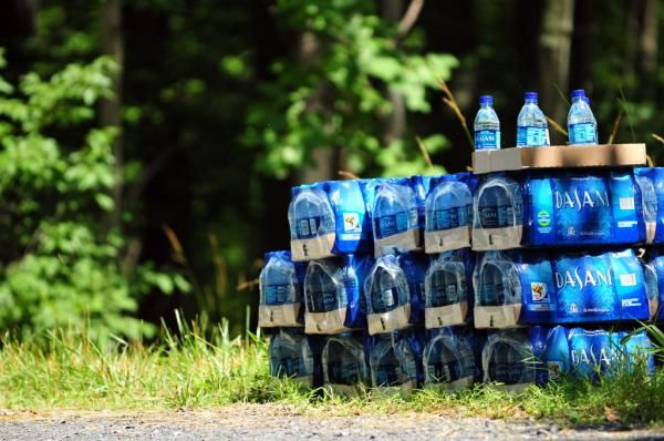 It was hot and humid, so there was plenty of water on hand.