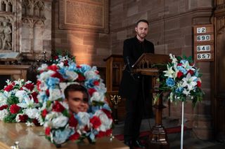 James Nightingale at Harry's funeral