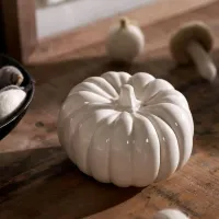 3. The White Company Ceramic Glazed Pumpkin