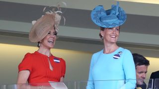 Crown Princess Mary of Denmark and Sophie, Countess of Wessex watch the racing during day 2 of Royal Ascot at Ascot Racecourse on June 15, 2016 in Ascot, England.