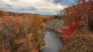 Cuyahoga River in the fall