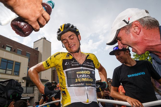 Sepp Kuss (LottoNL-Jumbo) after winning stage 6 and the overall at the 2018 Tour of Utah