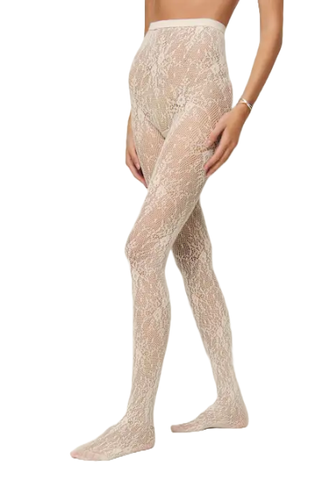 Reformation Swedish Stockings Rosa Lace Tights