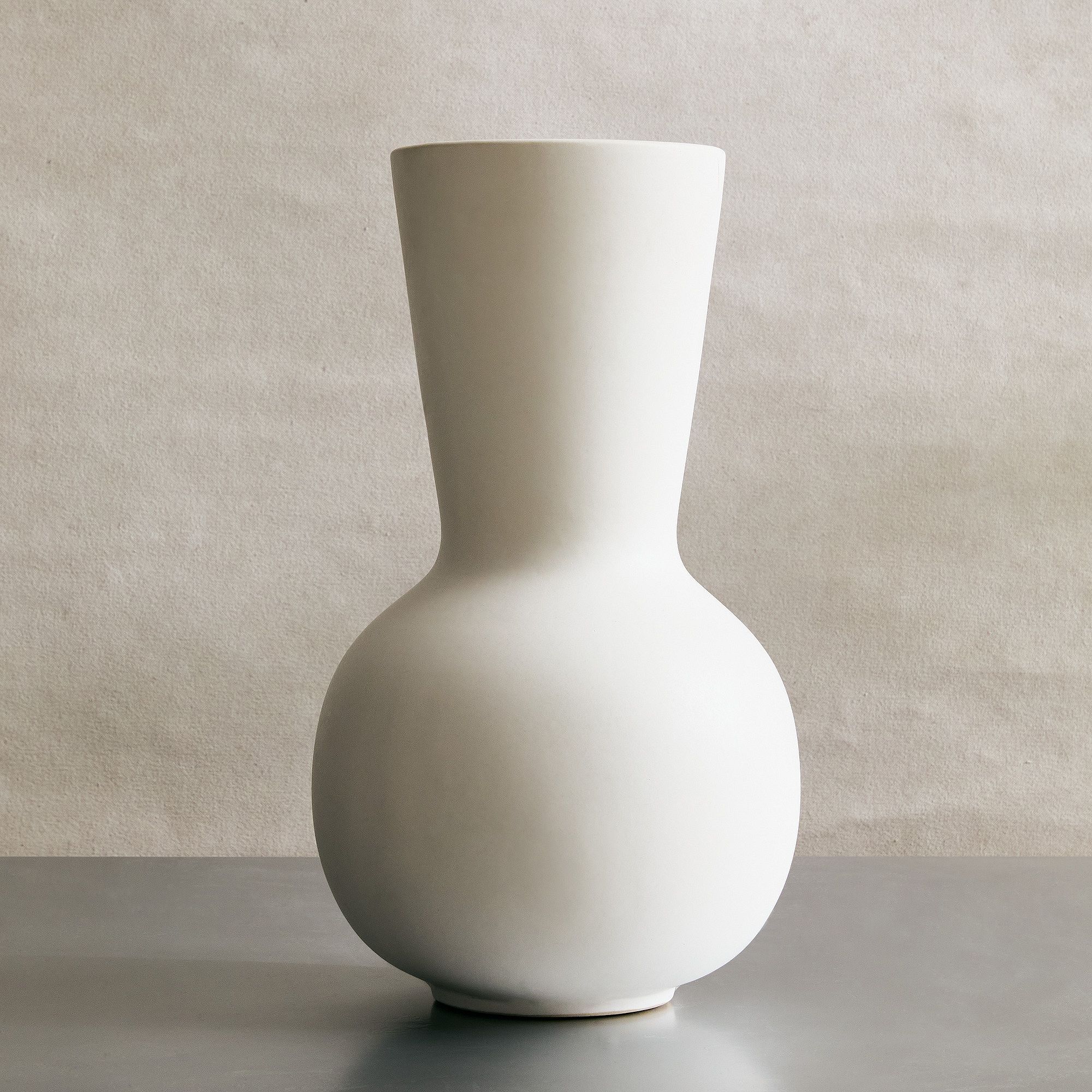 White Ceramic Tall Sack