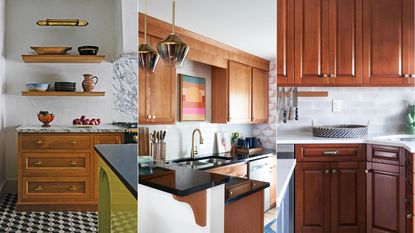 kitchens with wooden cabinets
