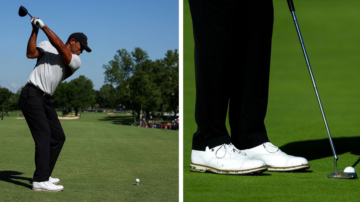 Tiger Woods Continues To Wear FootJoy Shoes At PGA Championship | Golf ...