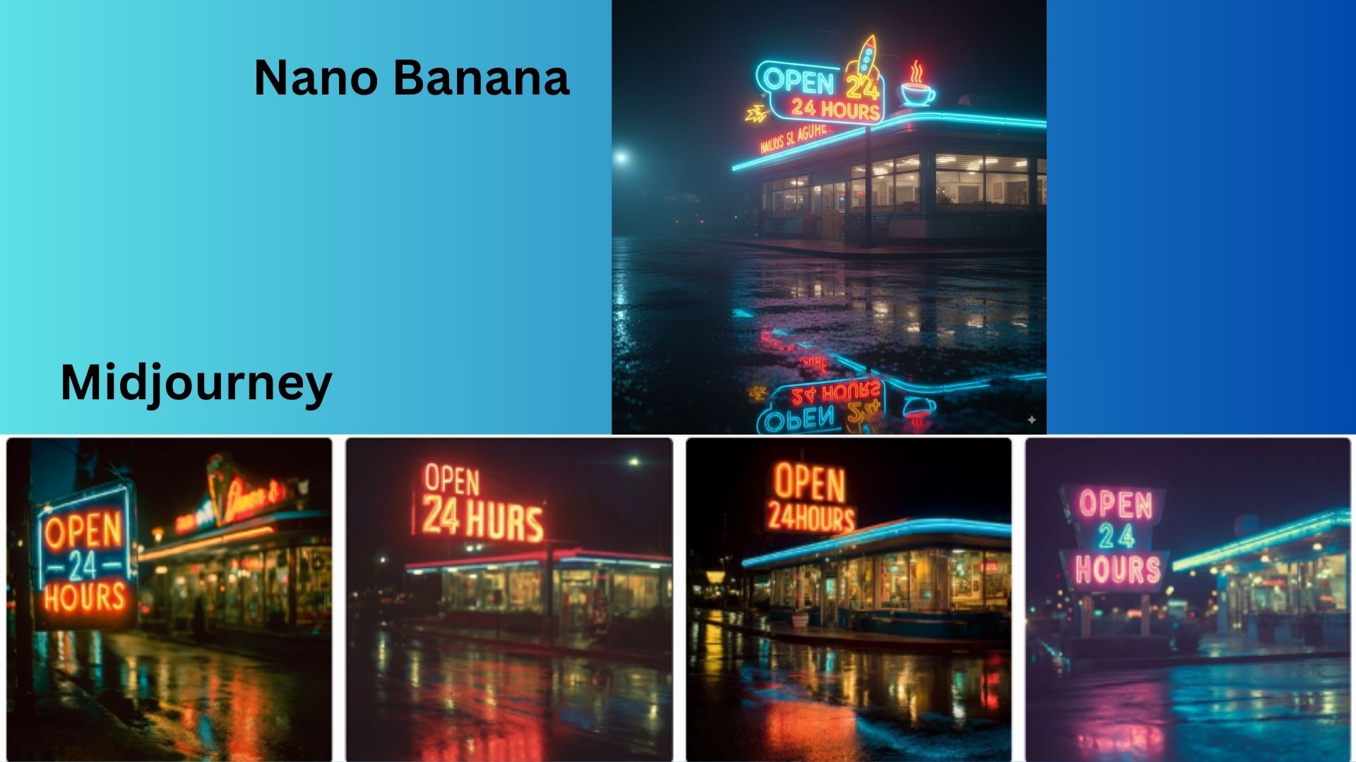 Nano Banana vs. MidJourney screenshot