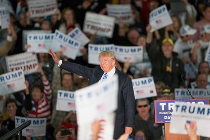 A Donald Trump campaign rally In Davenport, Iowa