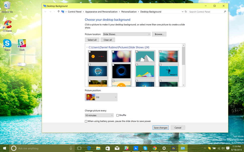 How to set Slideshow to every 10 seconds and enable shuffle in Windows ...