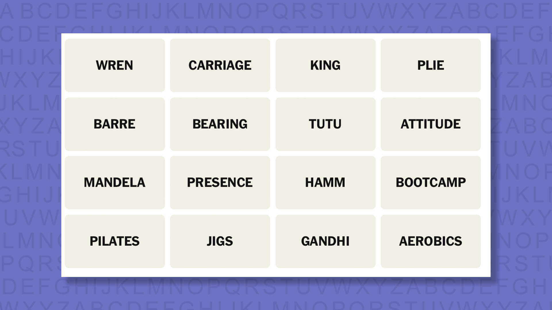 NYT Connections hints for game 1103 on a purple background