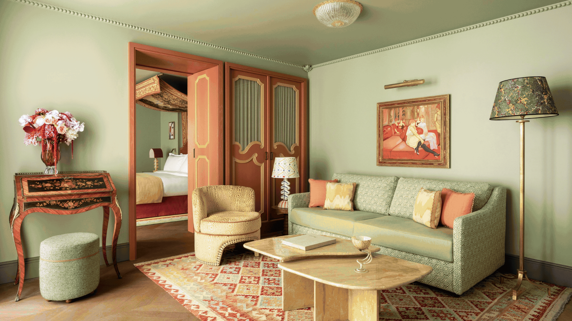 A GIF of varied interior design styles including cool grandma, eclectic maximalism, Japandi, and more