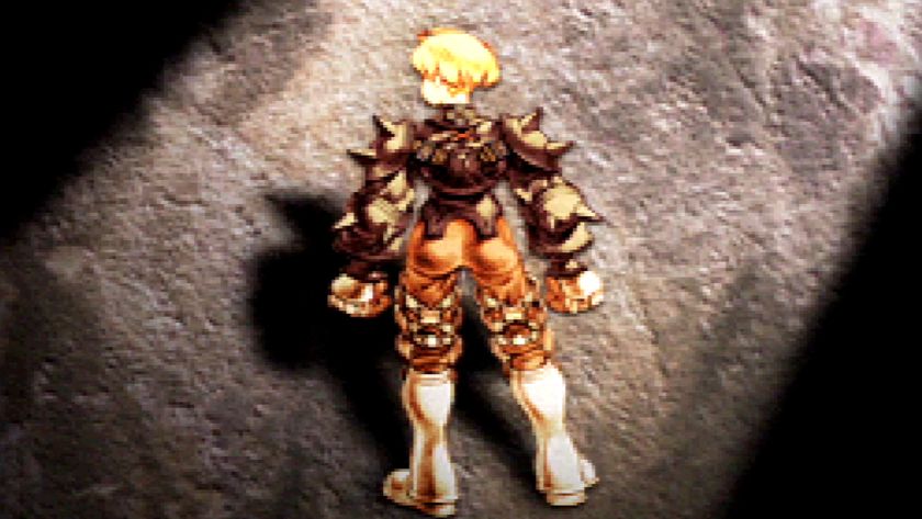Final Fantasy Tactics protagonist Ramza with his back turned to the viewer