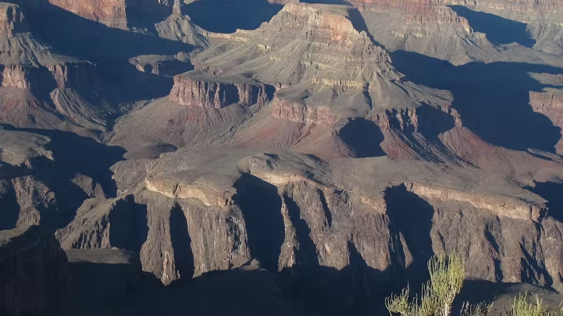 An aerial photo of the Grand Canyon