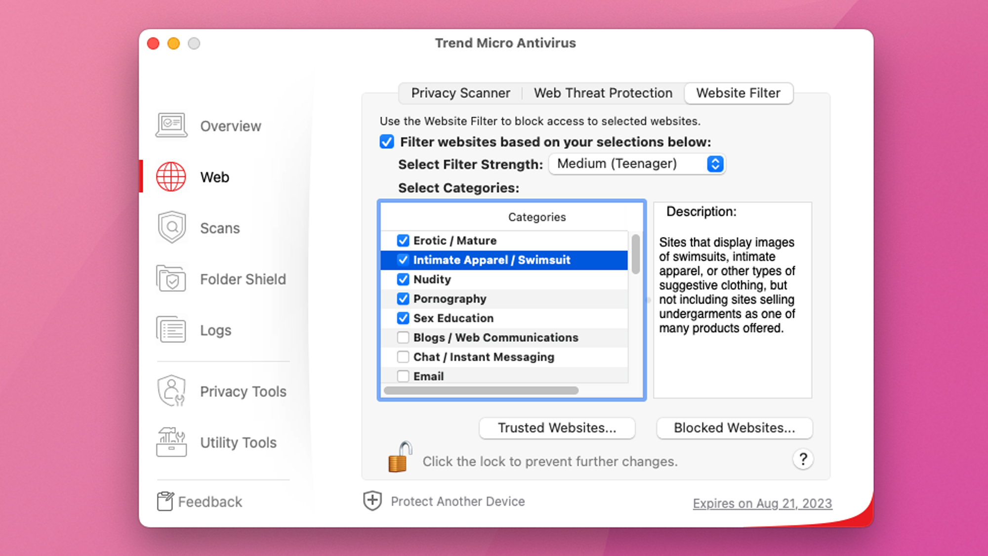 Captura de pantalla de Trend Micro Premium Security