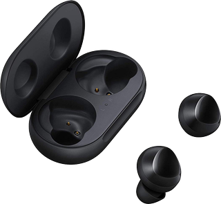 Samsung Galaxy Buds with open case and buds