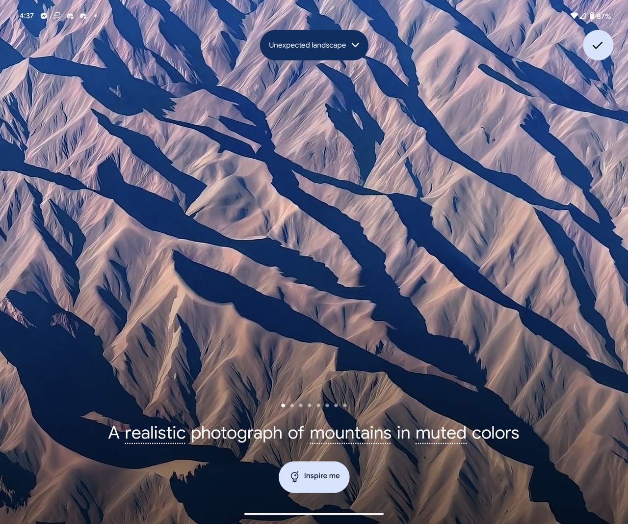 Generative AI wallpaper settings