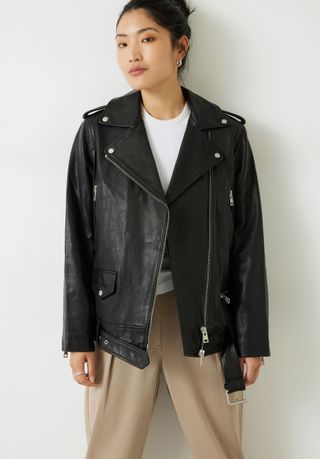 Oversized Leather Jacket