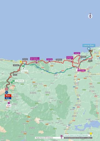 Route of stage 16 of la Vuelta a España 2023