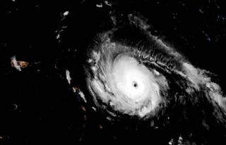 Hurricane Irma was a Category 4 storm on Sept. 4, 2017, when it was swirling in the Caribbean near Puerto Rico.