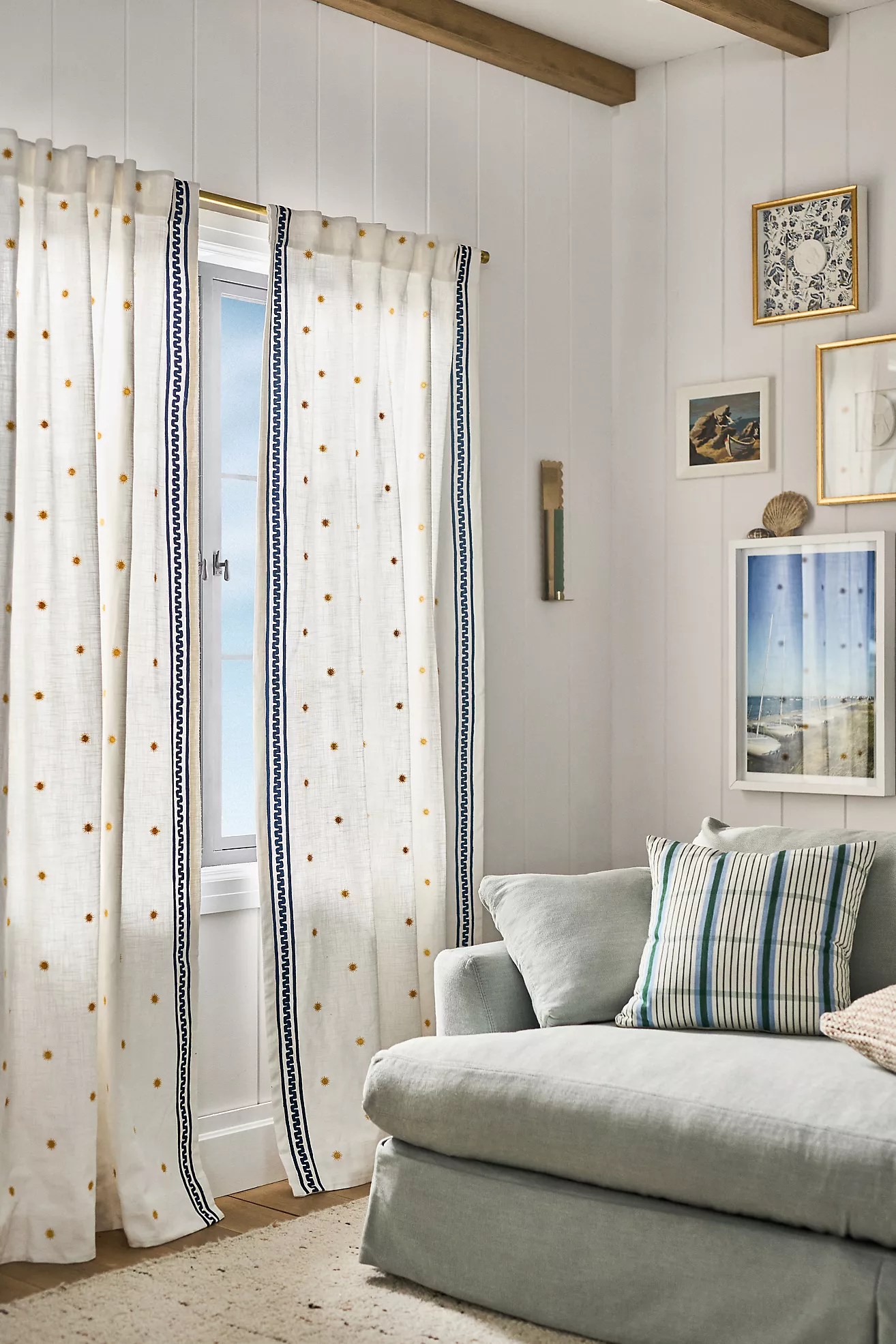 Icon Cotton Embroidered Curtain