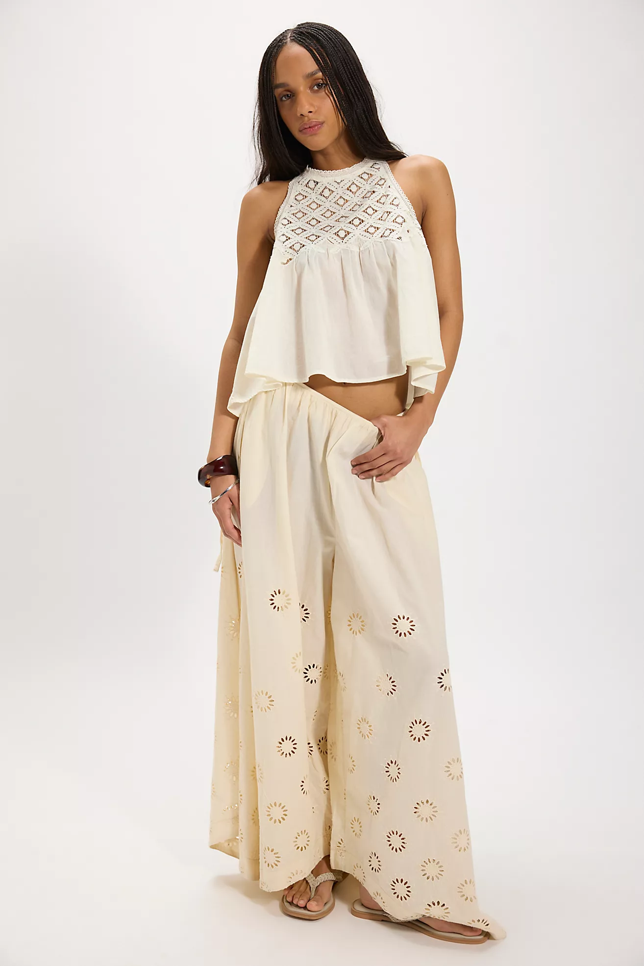 Sweet Serenade Pull-On Wide-Leg Pants