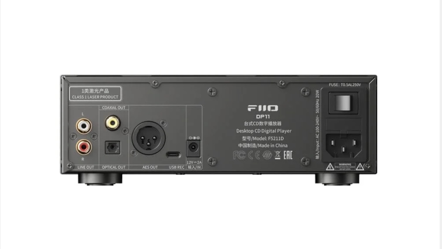 FiiO DP11 back panel