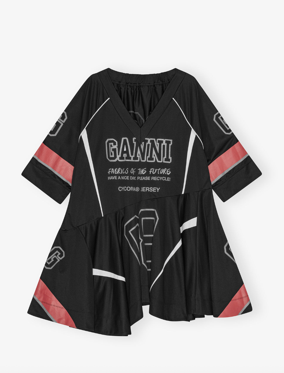 Ganni, Black League Oversized Mini Dress