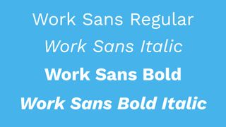 Work Sans examples in 4 weights