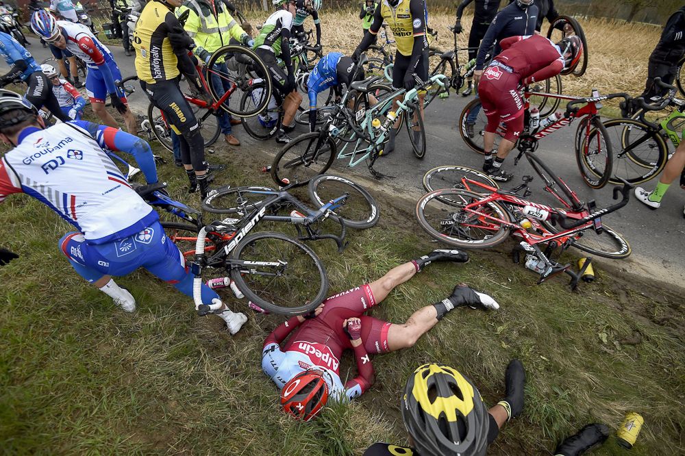 A crash with 100km to go blew E3 apart