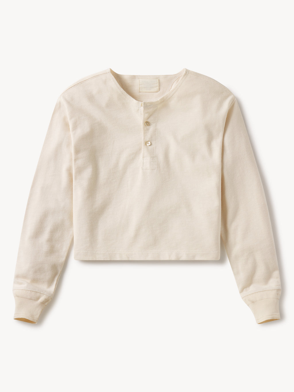Natural Field-Spec Boyfriend Crop Henley - Buck Mason- Modern American Classics