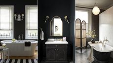 Is black a good color for a bathroom?