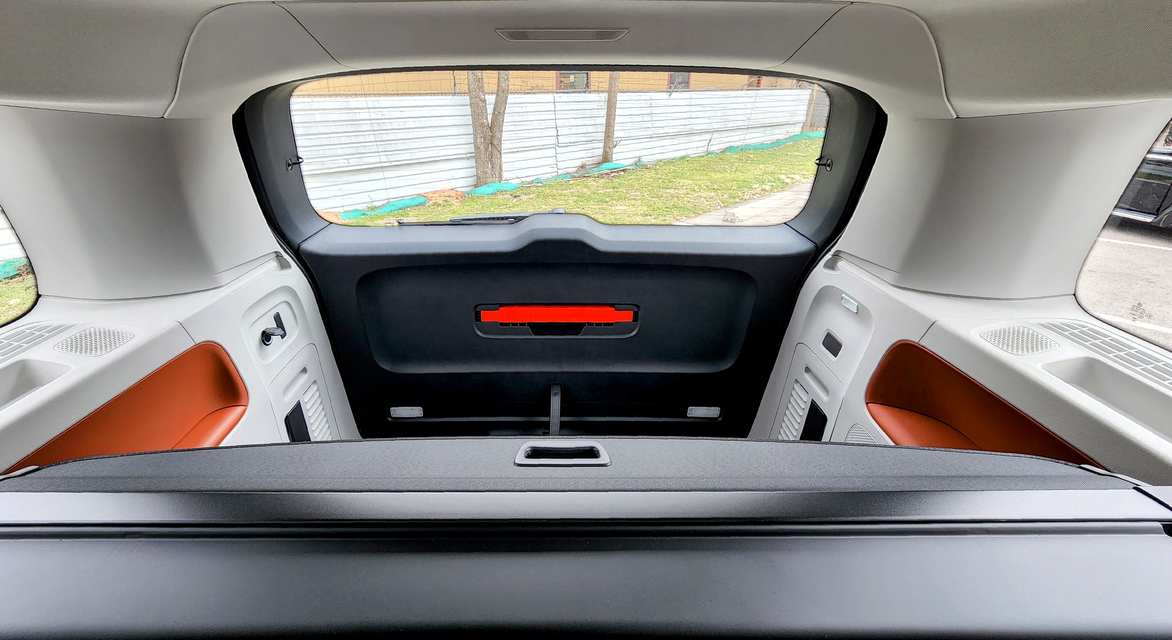 View of the cargo space from the rear seats
