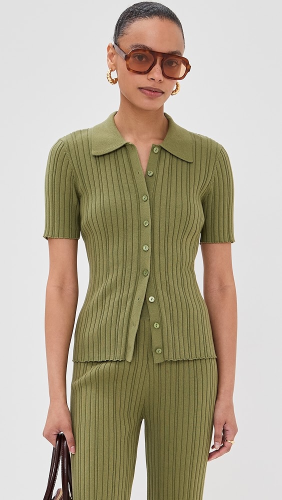 Le Bop Ribbed Button Up