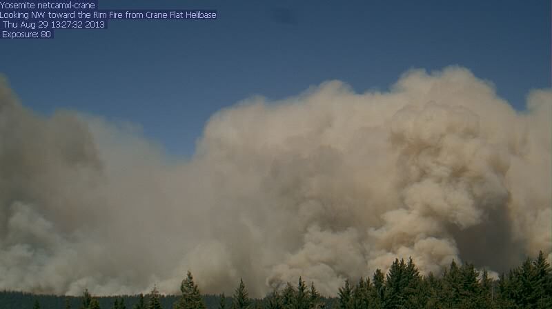 Crane Flat Rim Fire smoke