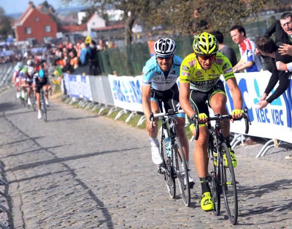 Pozzato goes on the attack at the Tour of Flanders