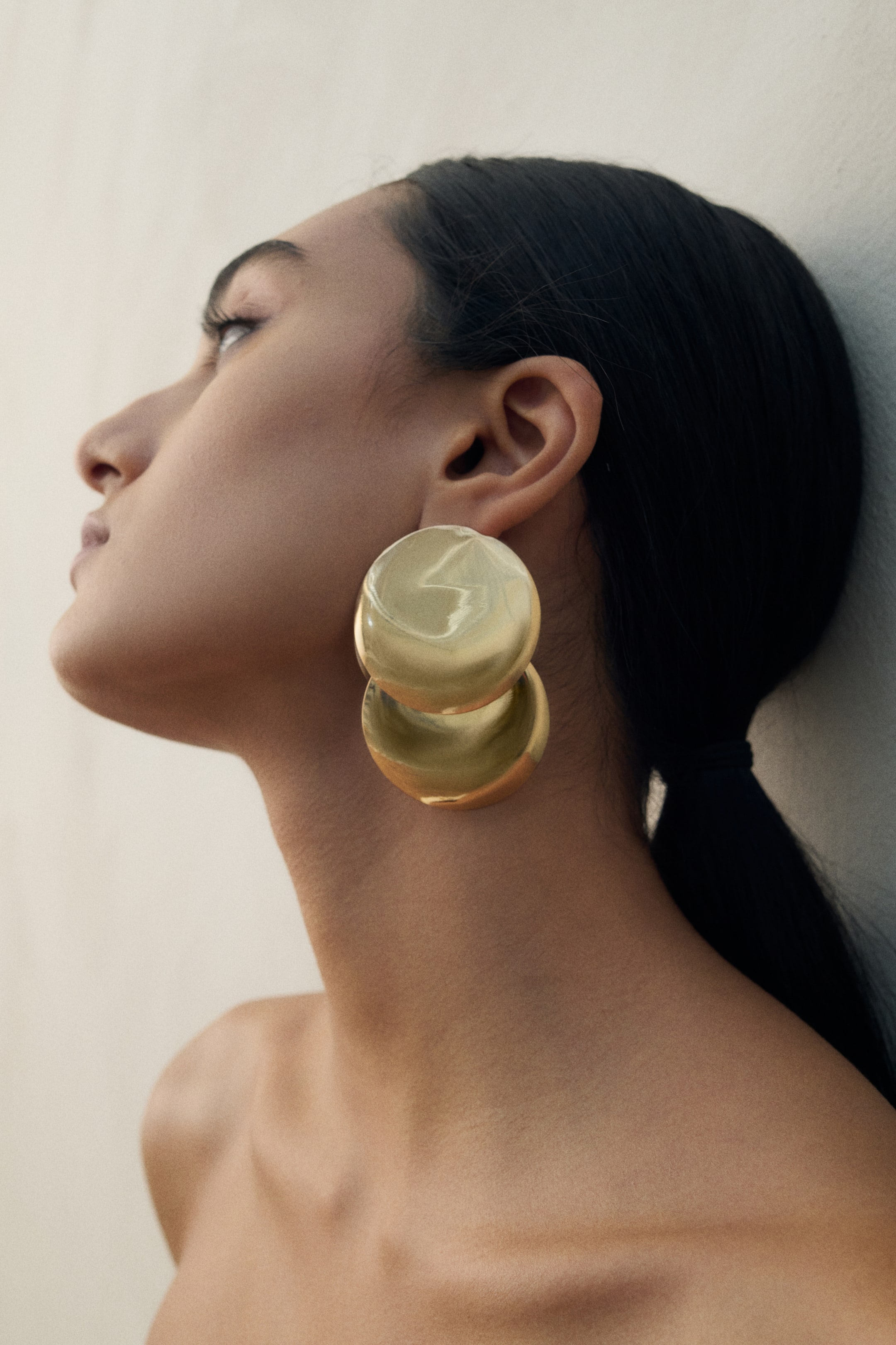 Large Earrings - Gold-Coloured