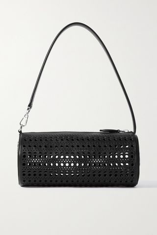 Tube Small Laser-Cut Leather Tote