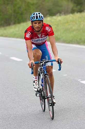 Points leader Daniele Bennati (Lampre-Fondital) not riding too hard.