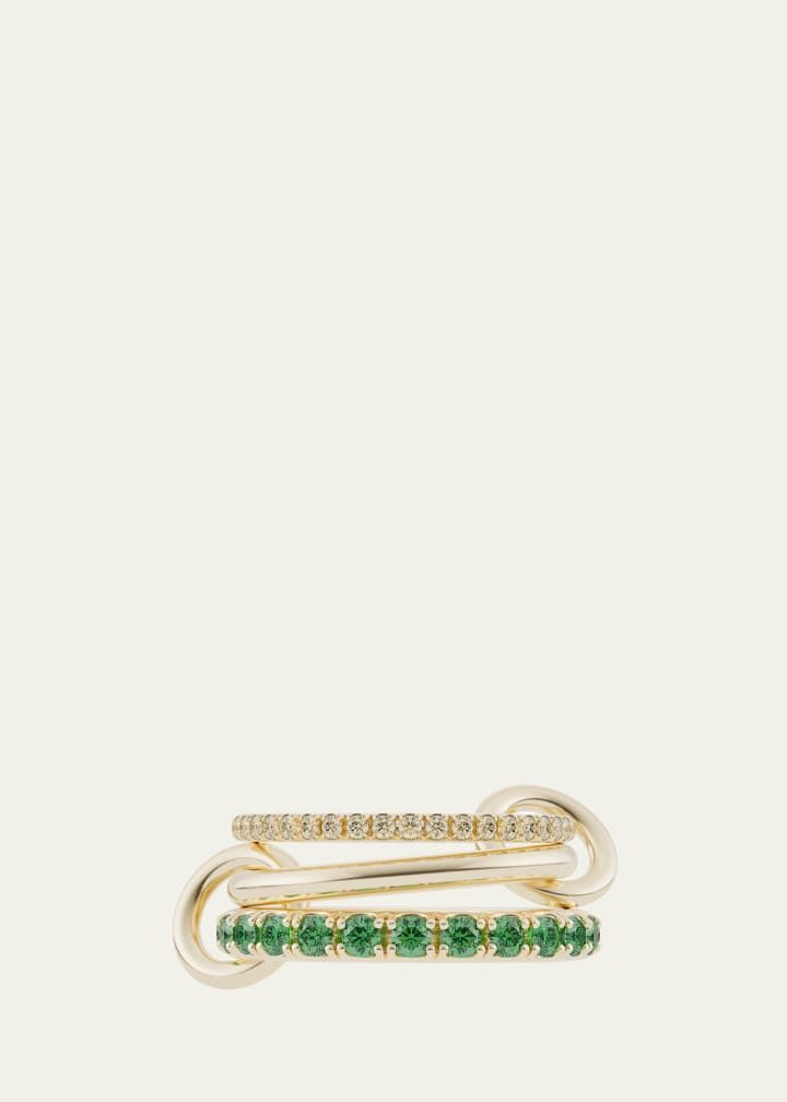 Norah 18k Yellow Gold Diamond and Emerald Ring