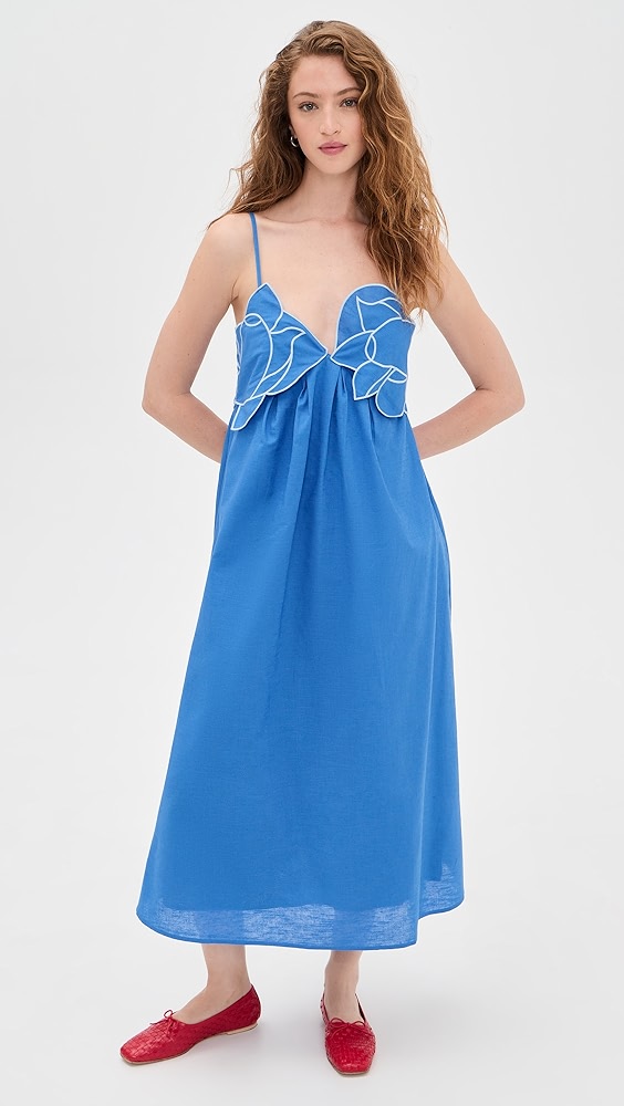 English Factory Embroidered Pleated Dress