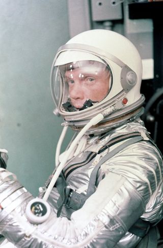 Glenn Suits-Up for Launch