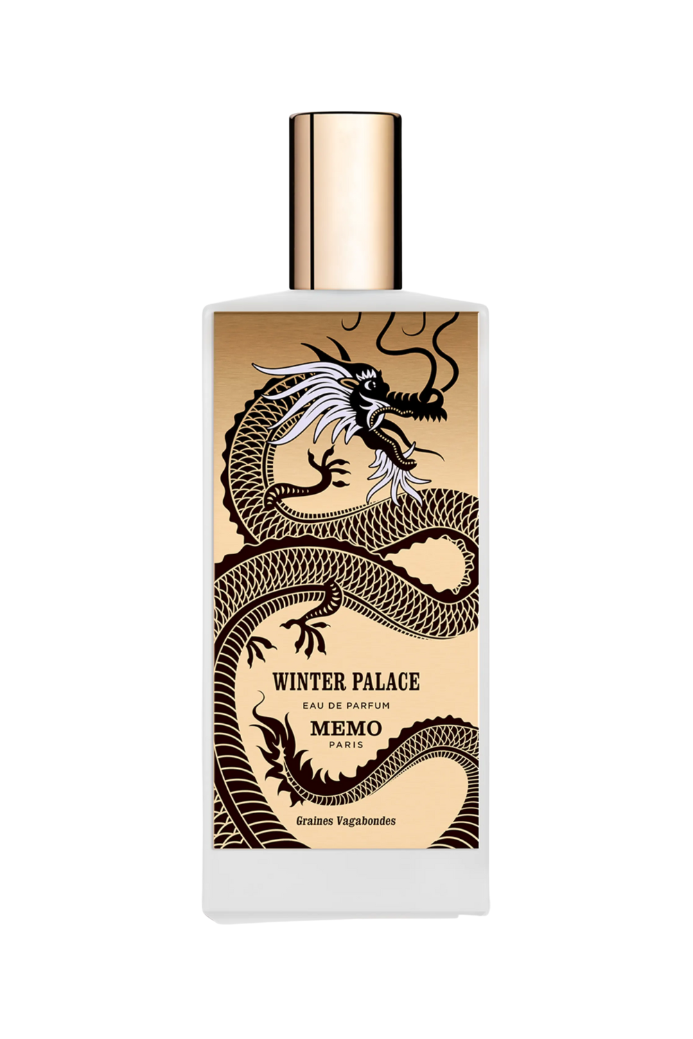 A bottle of Memo Paris&#039;s Winter Palace, a tea fragrance.