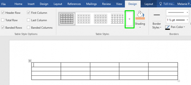 Table Templates For Microsoft Word