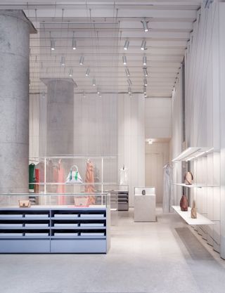bright interiors in concept store in washington, by david chipperfield for akris