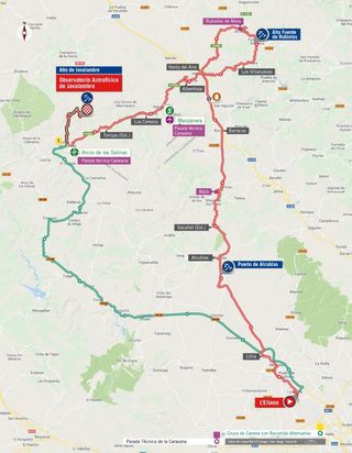 2019 Vuelta a Espana Stage 5 - Map