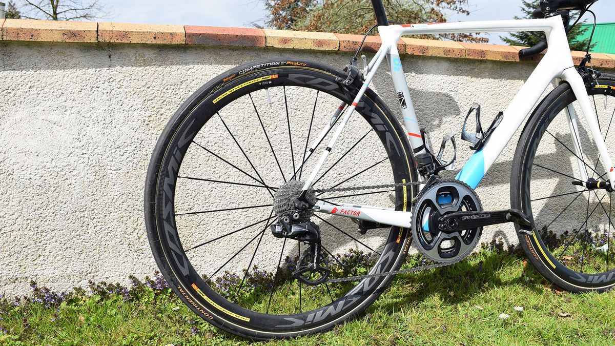 AG2R La Mondiale equip their bikes with Mavic Cosmic Ultimate wheels paired with Continental Competition RBX tubular tyres