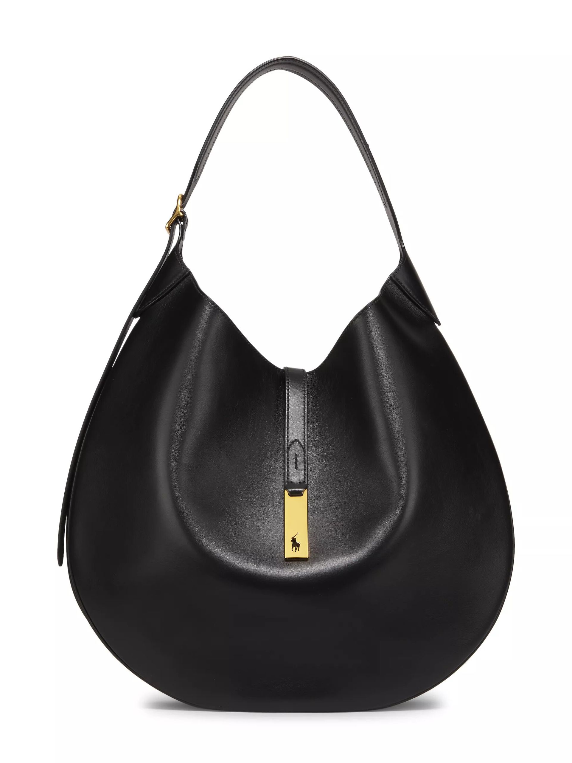 Large Polo Id Leather Shoulder Bag