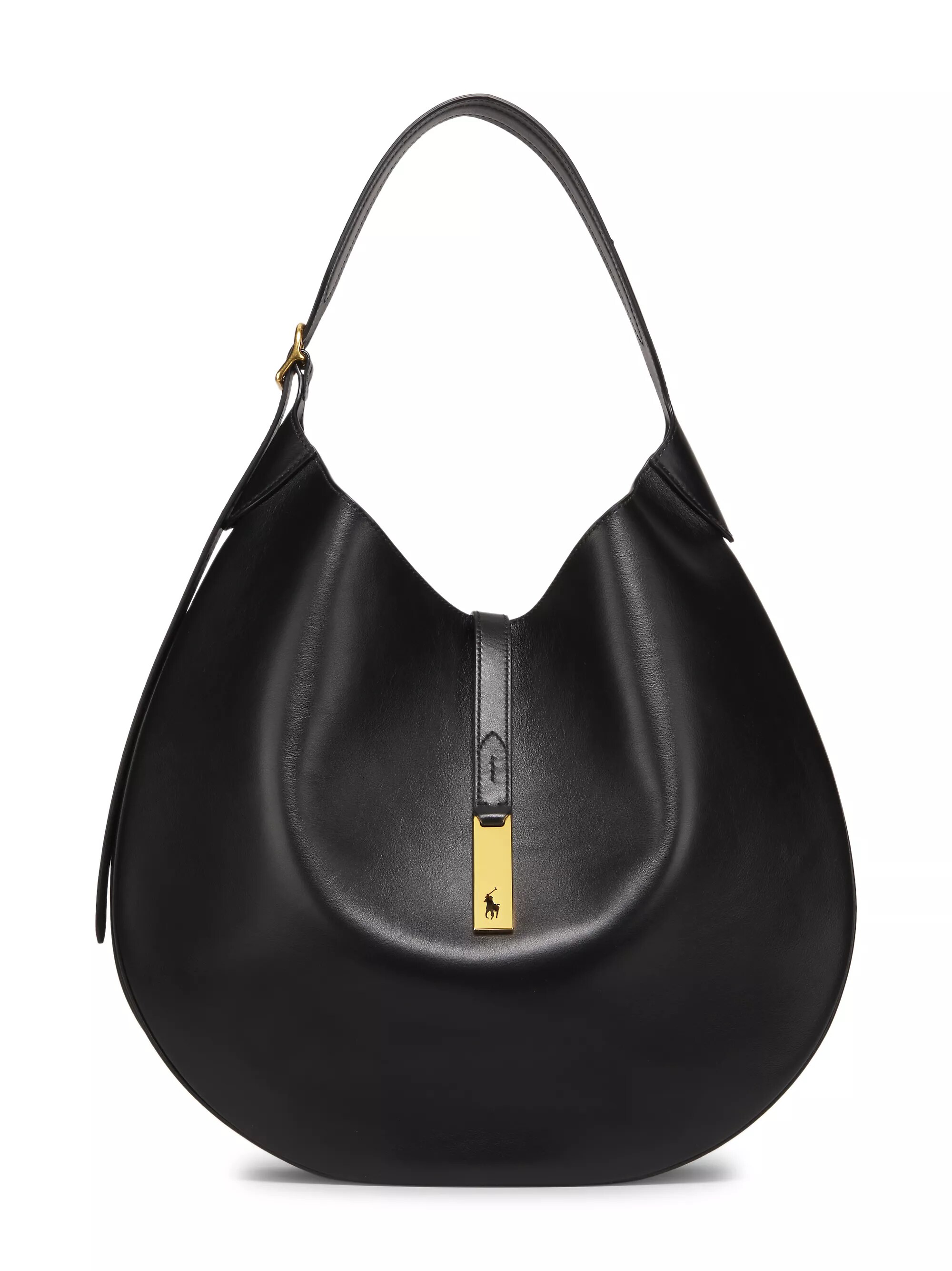 Large Polo Id Leather Shoulder Bag