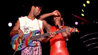 Cory Glover,and Muzz Skillings of Living Colour Arrowhead Stadium in Kansas City, Missouri, October 8, 1989. 