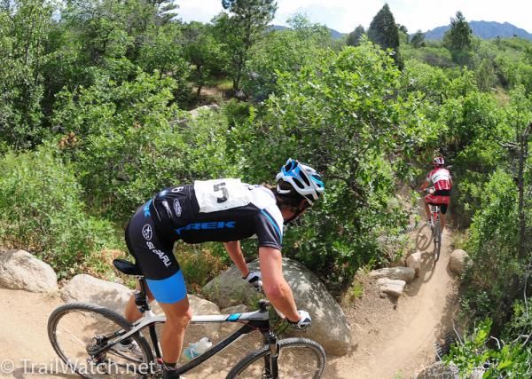 Sam Schultz (Subaru-Trek) rode with the top five for several laps before coming unglued.